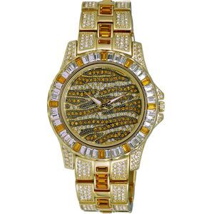 Adee Kaye Men's Chameleon Yellow Dial Watch - AK1177Y